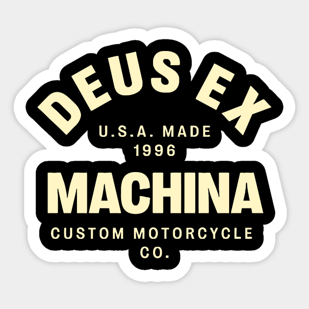 Deus Ex Machina USA 1996 Sticker by loginoch